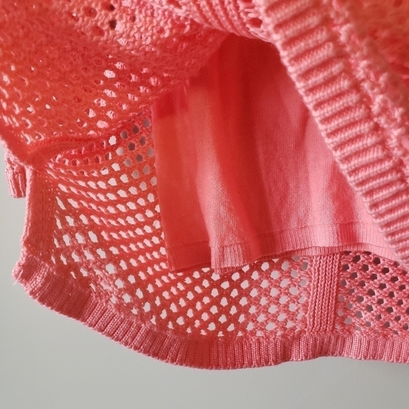 Croft & Barrow Pink Double Layer Loose Knit Sweater - Picture 6 of 11